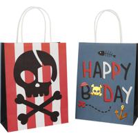Pirate Party UitdeelTasjes Happy Bday 20x27cm (6st)