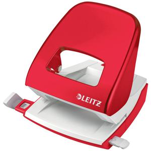 Leitz 50081026 Bureauperforator 50081026 Rood-wit Instelformaat (max.): DIN A4 30 vel (80 g/m²)