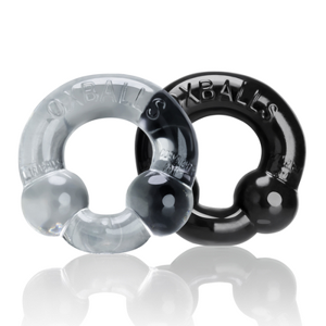 Oxballs Ultraballs - 2-pack Nodule Pressure Cockrings - Black / Clear