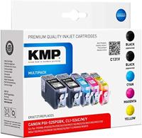 KMP 2141527 1513.0055 Inkt vervangt Canon PGI-525 CLI-526 Compatibel Combinatiepakket Zwart/Cyaan/Magenta/Geel C131V 15