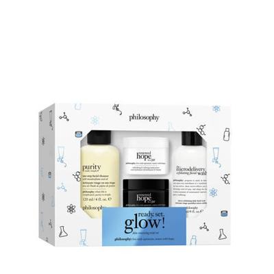philosophy ready. set. glow! gezichtsverzorging geschenkset