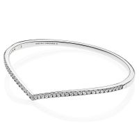 Pandora 597837CZ Armband Shimmering Wishbone Bangle zilver