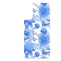 Bloemen Hoesje voor Samsung Galaxy S21 Plus Flowers Blue - thumbnail