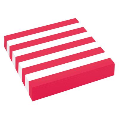 Amscan Servetten Gestreept 33 X 33 Cm Rood/wit 20 Stuks