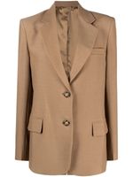 Victoria Beckham blazer boutonné à revers crantés - Marron