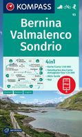 Wandelkaart 93 Bernina - Valmalenco - Sondrio | Kompass - thumbnail