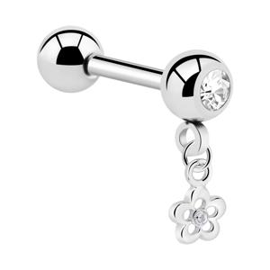 Jeweled Barbell with Charm Chirurgisch staal 316L / Belegde messing Barbells