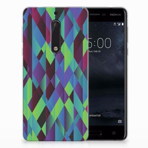 Nokia 5 TPU Hoesje Abstract Green Blue