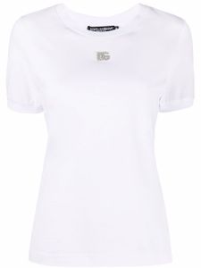 Dolce & Gabbana t-shirt à plaque logo - Blanc