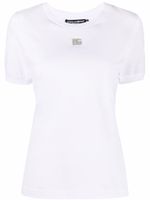 Dolce & Gabbana t-shirt à plaque logo - Blanc - thumbnail