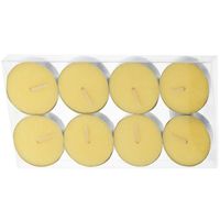 Citronella waxine lichtjes/kaarsjes - 16x - citrusgeur   -