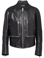 Prada veste crop en cuir - Noir