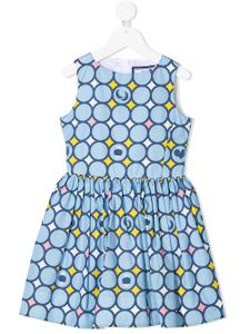 Simonetta robe à imprimé géométrique - Bleu