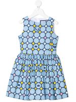 Simonetta robe à imprimé géométrique - Bleu - thumbnail