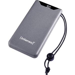 Intenso F10000 Powerbank 10000 mAh Quick Charge, Power Delivery LiPo USB-A, USB-C Grijs Statusweergave