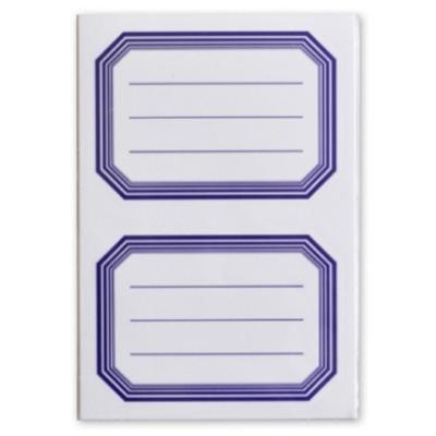 Soho schooletiketten 70 x 52 mm wit/blauw 5 vellen à 2 stuks Soho schooletiketten 70 x 52 mm wit/blauw 5 vellen à 2 stuks