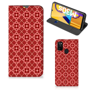 Samsung Galaxy M30s | M21 Hoesje met Magneet Batik Rood