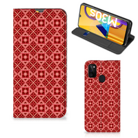 Samsung Galaxy M30s | M21 Hoesje met Magneet Batik Rood