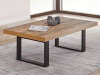 Salontafel LIEZE 130 cm tropix hout met U-poten