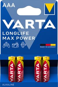 Varta LONGLIFE Max Power AAA Bli 4 AAA batterij (potlood) Alkaline 1270 mAh 1.5 V 4 stuk(s)