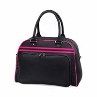 BagBase BG075BKFU Retro Bowlingtas Zwart/Fuchsia Bg075 - Zwart/Fuchsia, M