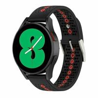 By Qubix - Dot Pattern bandje - Zwart met rood - Compatible met Xiaomi Redmi Watch 5 Active/Redmi Watch 5 Lite - Compatible Xiaomi bandje