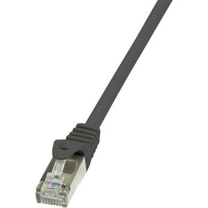 LogiLink CP1093S RJ45 Netwerkkabel, patchkabel CAT 5e F/UTP 10.00 m Zwart Snagless 1 stuk(s)