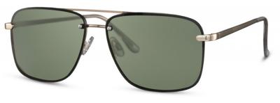 CWI zonnebril rechthoeking heren cat. 3 goud/groen CWI zonnebril rechthoeking heren cat. 3 goud/groen