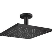 Hansgrohe Raindance E Square hoofddouche E300 1jet m. plafondbevestiging 15.8cm 30x30cm mat zwart 26250670