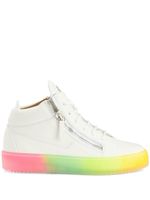 Giuseppe Zanotti baskets Kriss à imprimé arc-en-ciel - Blanc