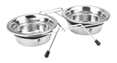 Nobby Dubbele bak roestvrij staal SILENT DINER, incl. 2 kommen 2 x Ø 24,0 cm 2,50 ltr., 1 stuk
