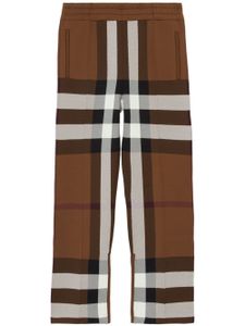 Burberry pantalon de jogging à carreaux - Marron