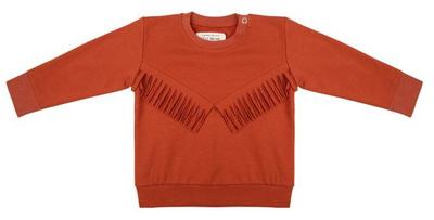 sweater Boho meisjes katoen roestbruin maat 80 sweater Boho meisjes katoen roestbruin maat 80