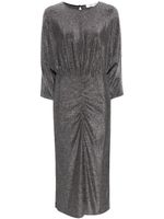 DVF Diane von Furstenberg robe mi-longue Chrisey à effet métallisé - Argent