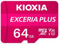 Kioxia EXCERIA PLUS microSDXC-kaart 64 GB A1 Application Performance Class, UHS-I, v30 Video Speed Class A1-vermogensstandaard, Schokbestendig, Waterdicht