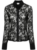 Blugirl Blouse met bloemenkant - Zwart