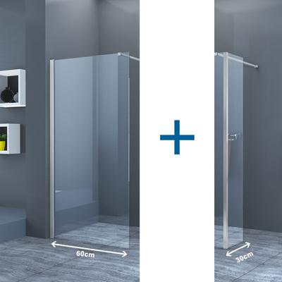 Inloopdouche Eco Nano met Zijwand 60x200cm 30x200cm Antikalk Helder Glas Chroom Profiel 8mm Veiligheidsglas Easy Clean Inloopdouche Eco Nano met Zijwand 60x200cm 30x200cm Antikalk Helder Glas Chroom Profiel 8mm Veiligheidsglas Easy Clean