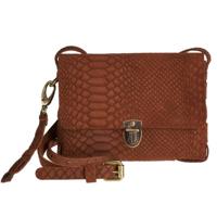 Elvy Tas Gloria Croco Crossbody Cognac