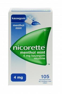 Nicorette kauwgom menthol mint 4mg