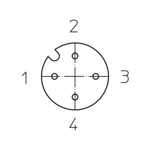 Lutronic 1073 Sensor/actuator connector, geassembleerd M12 Aantal polen: 4 Koppeling, haaks 5.00 m 1 stuk(s)