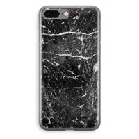 Zwart marmer: iPhone 8 Plus Transparant Hoesje