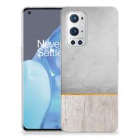 OnePlus 9 Pro Bumper Hoesje Wood Concrete