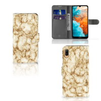 Huawei Y6 (2019) Bookcase Marmer Goud