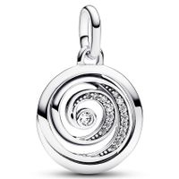 Pandora Me 793046C01 Hangbedel Gratitude Spiral Medallion zilver-zirconia wit