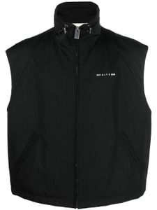 1017 ALYX 9SM gilet zippé à logo imprimé - Noir