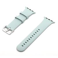 By Qubix - Rubberen sportbandje met gesp - Grijsblauw - Compatible met Apple Watch 44mm / 45mm / 46mm / 49mm - Compatible Apple watch bandjes
