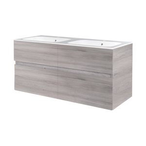 Best Design Onderkast Splash Grey Greeploos 120x58x47.5 cm 2 Softclose Laden Grijs Eiken