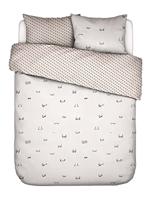 COVERS & CO Dekbedovertrek Booby Trap Wit,Tweepersoons – 200x200/220 cm, 100% biologisch katoen perkal (GOTS), Grafisch