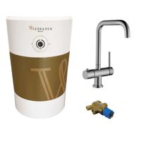 Mueller Biyo kokend water kraan met 5 liter boiler en RVS en U-uitloopkraan incl mengventiel