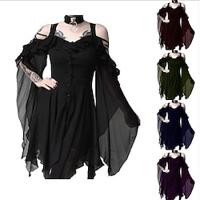 Retro vintage Punk Gothic Middeleeuws Jurken Gemaskerd Bal Heks Dames Halloween Halloween Evenement / Feest Kleding Lightinthebox - thumbnail